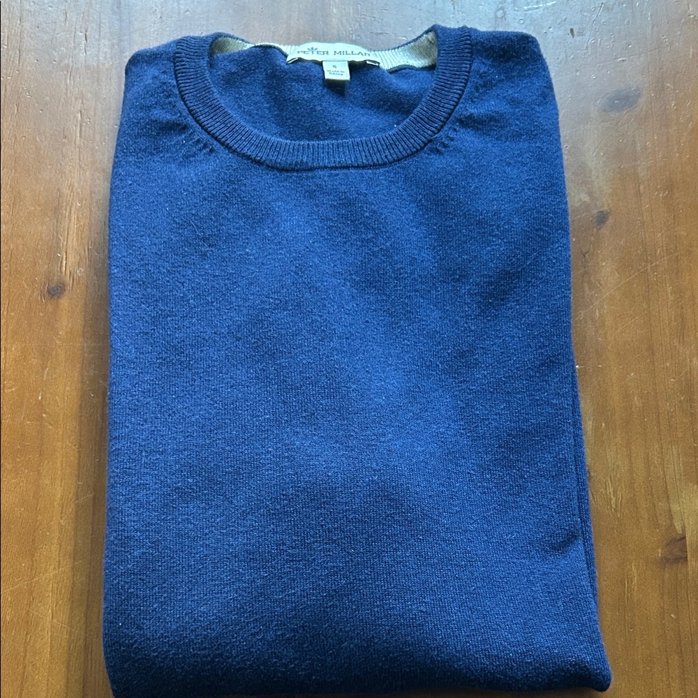Peter Millar Classic Blue Crewneck Sweater